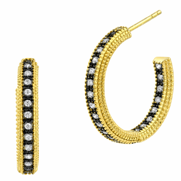 Freida Rothman Icon Hoop Earrings DeScenza Diamonds Boston, MA