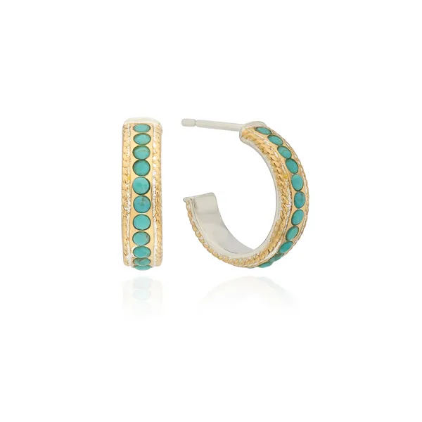 Anna Beck Turquoise Hoop Earring DeScenza Diamonds Boston, MA