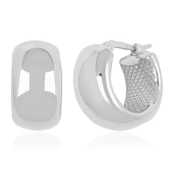 DeScenza Collection Silver Hoop Earrings DeScenza Diamonds Boston, MA