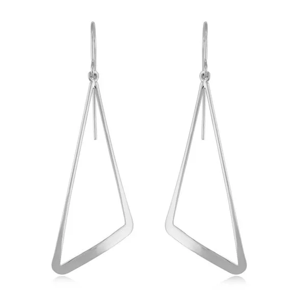 DeScenza Collection Silver Dangle Earrings DeScenza Diamonds Boston, MA
