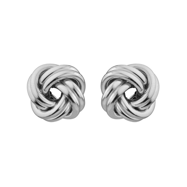 DeScenza Collection Sterling Silver Knot Studs DeScenza Diamonds Boston, MA