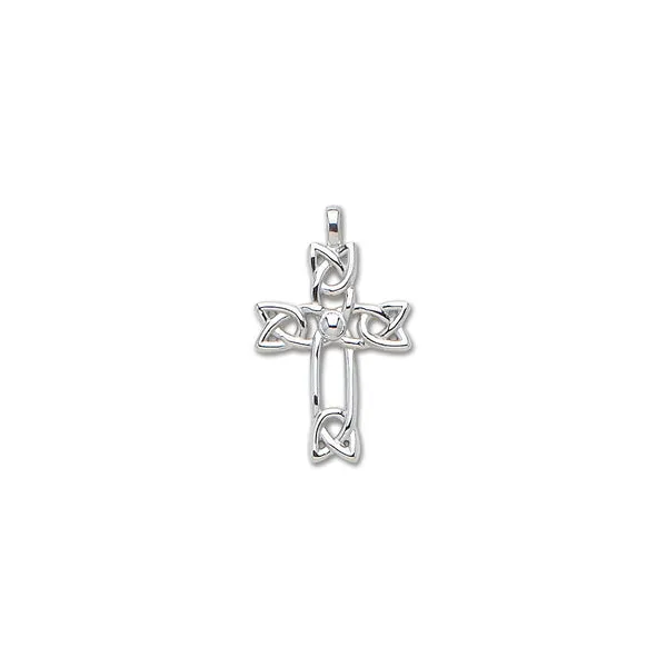 DeScenza Collection Silver Celtic Knot Cross DeScenza Diamonds Boston, MA