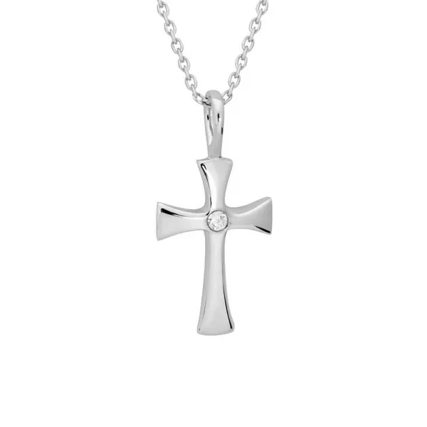 Sterling Silver Cross Necklace DeScenza Diamonds Boston, MA