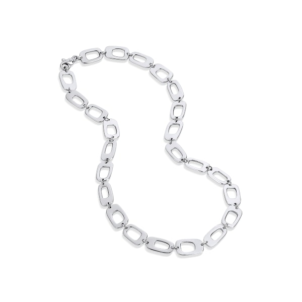 Zina Silver Link Necklace DeScenza Diamonds Boston, MA