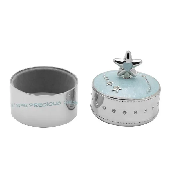 Baby Blue Star Trinket Box Image 2 DeScenza Diamonds Boston, MA