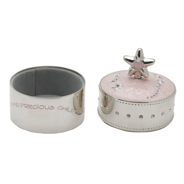Baby Pink Star Trinket Music Box Image 2 DeScenza Diamonds Boston, MA