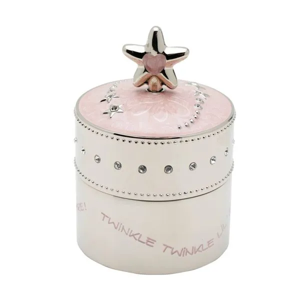 Baby Pink Star Trinket Music Box DeScenza Diamonds Boston, MA
