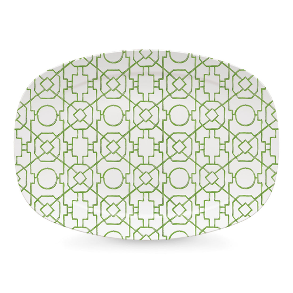 Mariposa Green Trellis Platter DeScenza Diamonds Boston, MA