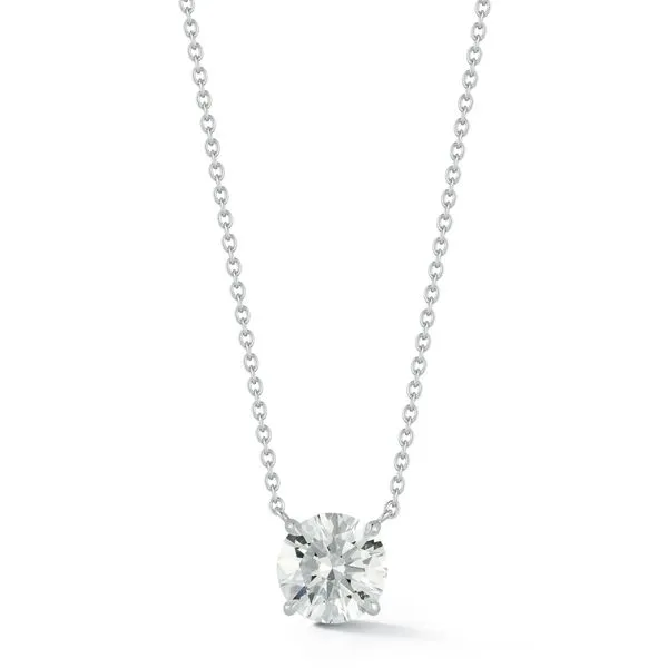 Lab Grown Diamond Solitiare Pendant DeScenza Diamonds Boston, MA