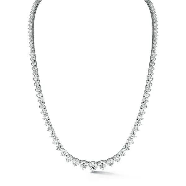 Lab Grown Diamond Graduated Tennis Neclace