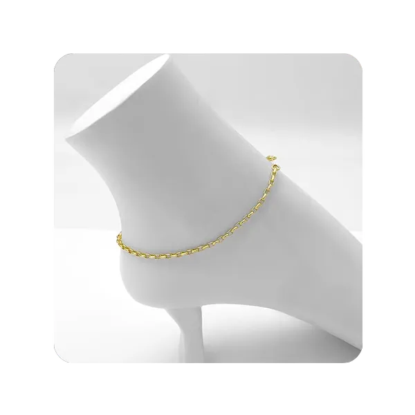 LOLA Gold Plated Anklet DeScenza Diamonds Boston, MA