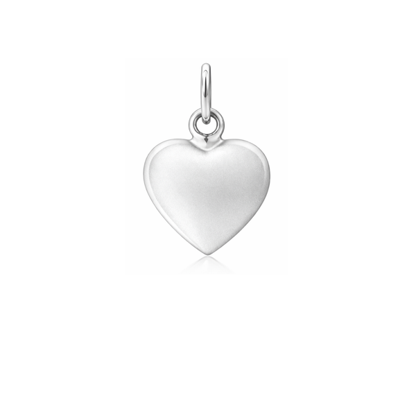 LOLA Large Sterling Silver Puffed Heart Pendant DeScenza Diamonds Boston, MA