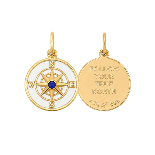 LOLA Plated True North Compass Pendant DeScenza Diamonds Boston, MA