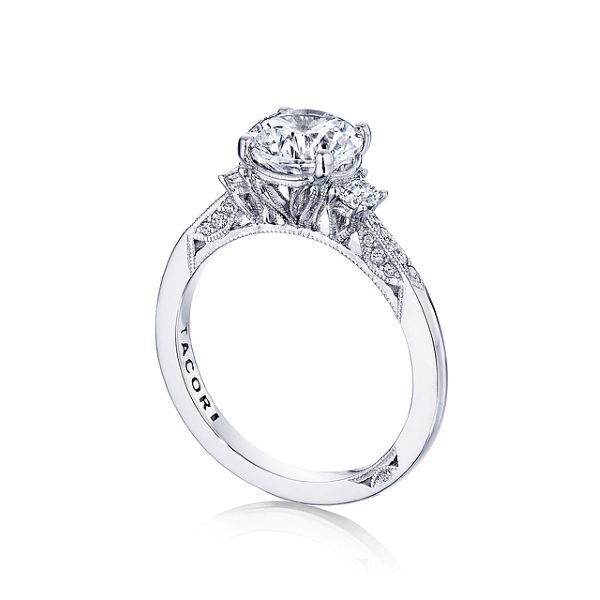 Tacori Platinum Diamond Three Stone Engagement Ring Image 3 D. Geller & Son Jewelers Kennesaw, GA