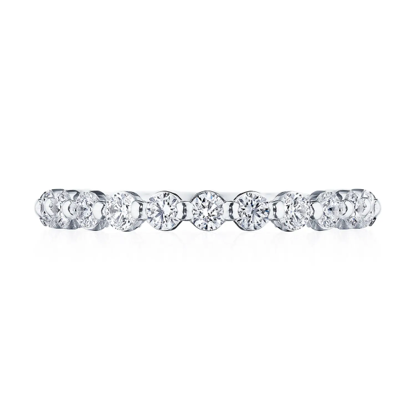 Tacori Platinum Diamond Half Eternity Band D. Geller & Son Jewelers Kennesaw, GA