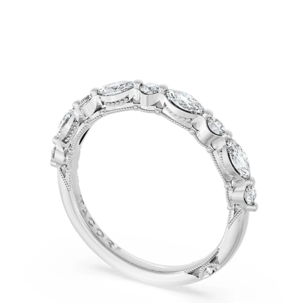 Tacori Platinum Diamond Half Eternity Band Image 3 D. Geller & Son Jewelers Kennesaw, GA