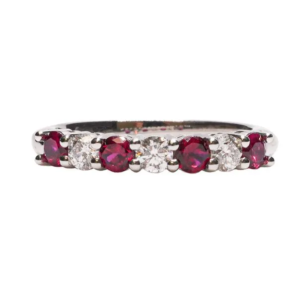 D.Geller Collection Platinum Diamond and Ruby Band D. Geller & Son Jewelers Kennesaw, GA