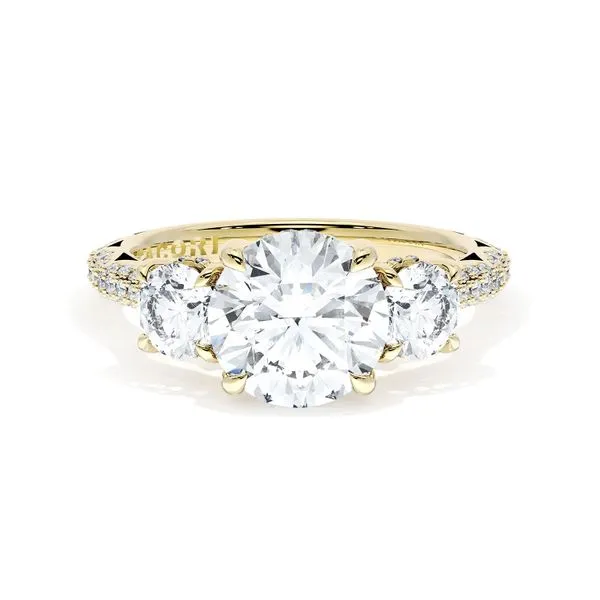 Tacori 18K Diamond Three Stone Engagement Ring D. Geller & Son Jewelers Kennesaw, GA