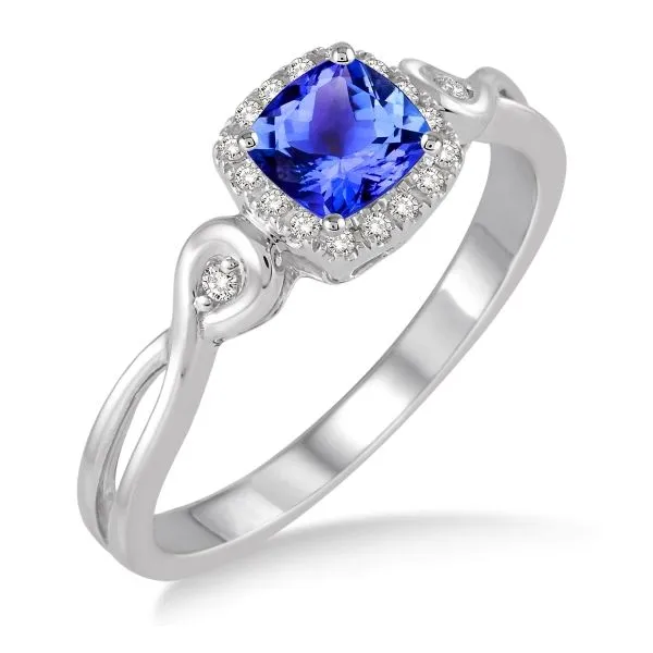 D. Geller Collection 10K Diamond and Tanzanite Halo Ring D. Geller & Son Jewelers Kennesaw, GA