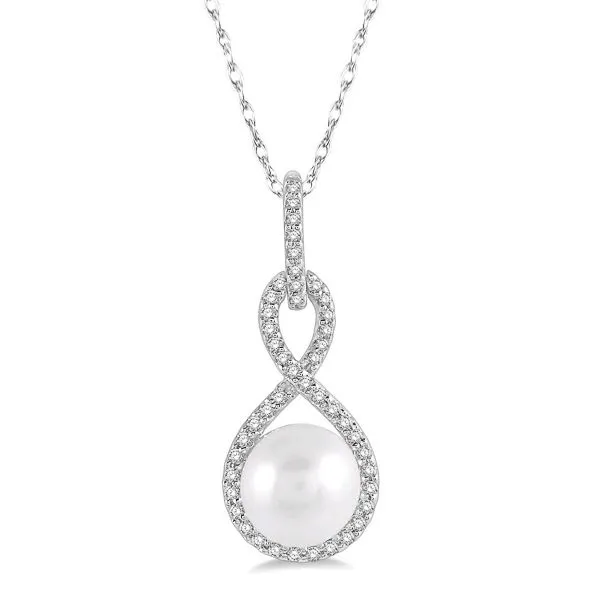 D. Geller Collection 10K Diamond and Pearl Necklace D. Geller & Son Jewelers Kennesaw, GA