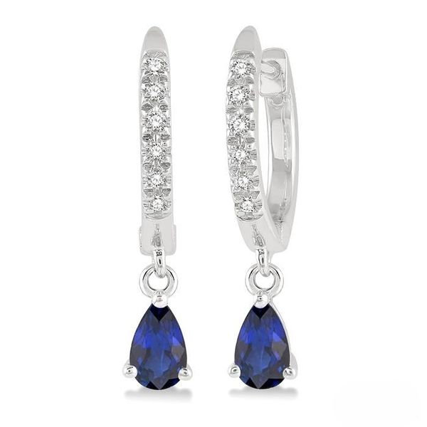 D. Geller Collection 10K Diamond and Blue Sapphire Fashion Earrings D. Geller & Son Jewelers Kennesaw, GA