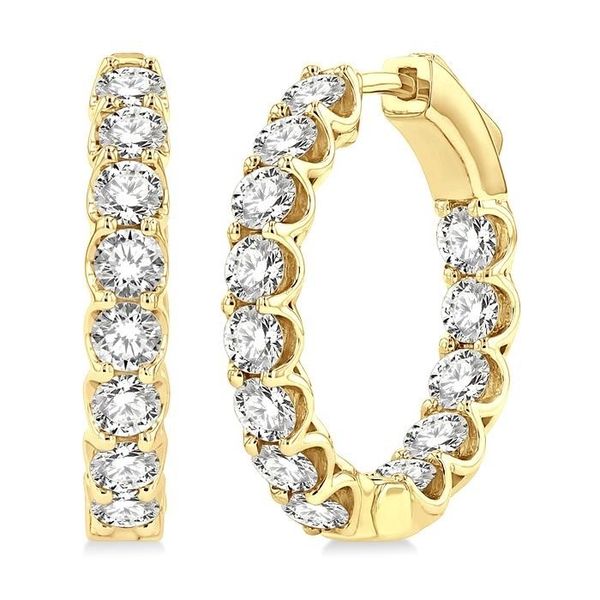D. Geller Collection 14K Diamond Hoop Earrings D. Geller & Son Jewelers Kennesaw, GA
