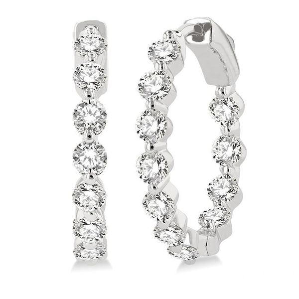D. Geller Collection 14K Diamond Hoop Earrings D. Geller & Son Jewelers Kennesaw, GA