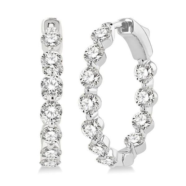 D. Geller Collection 14K Diamond Hoop Earrings D. Geller & Son Jewelers Kennesaw, GA