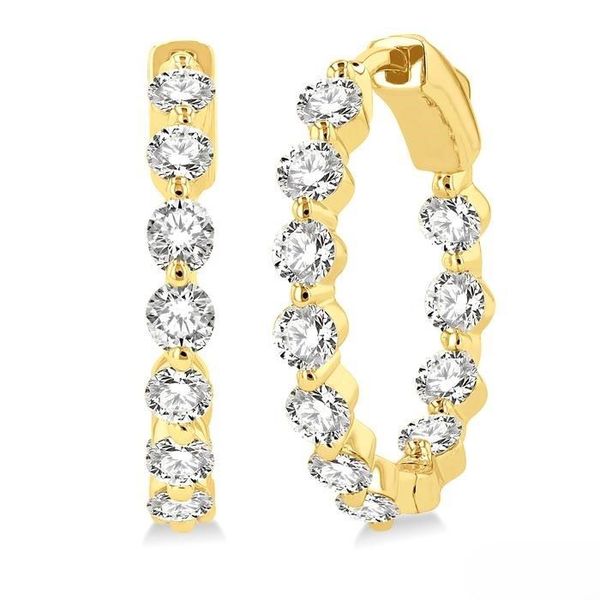 D. Geller Collection 14K Diamond Hoop Earrings D. Geller & Son Jewelers Kennesaw, GA