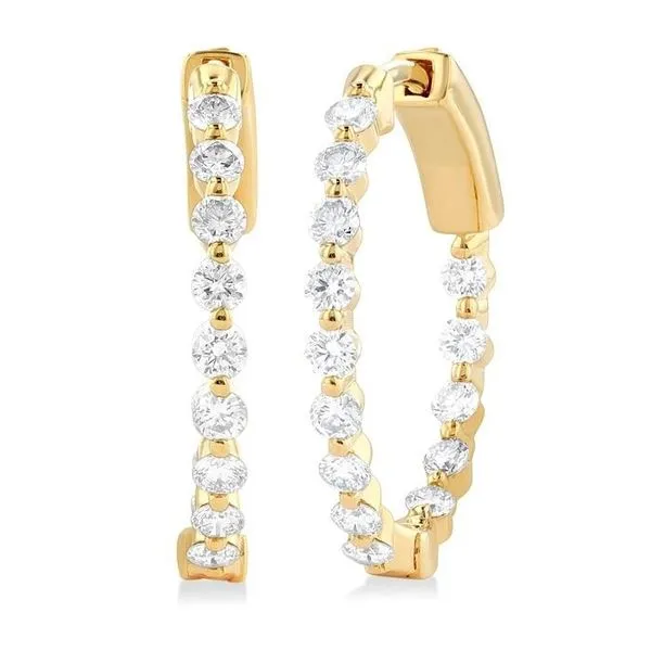 D. Geller Collection 14K Diamond Hoop Earrings D. Geller & Son Jewelers Kennesaw, GA