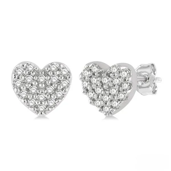 D. Geller Collection 10K Diamond Heart Earrings D. Geller & Son Jewelers Kennesaw, GA