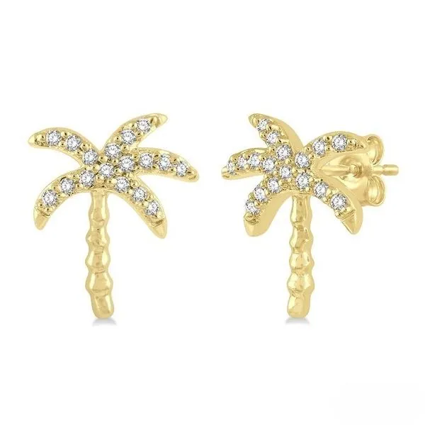 D. Geller Collection 10K Diamond Palm Tree Earrings D. Geller & Son Jewelers Kennesaw, GA