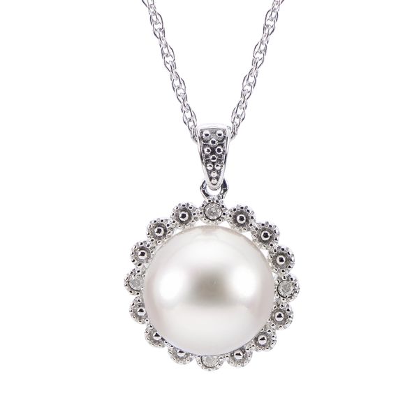 Imperial Pearl Sterling Silver Diamond and Freshwater Pearl Necklace D. Geller & Son Jewelers Kennesaw, GA