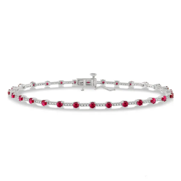 D. Geller Collection 10K Diamond and Ruby Bracelet D. Geller & Son Jewelers Atlanta, GA