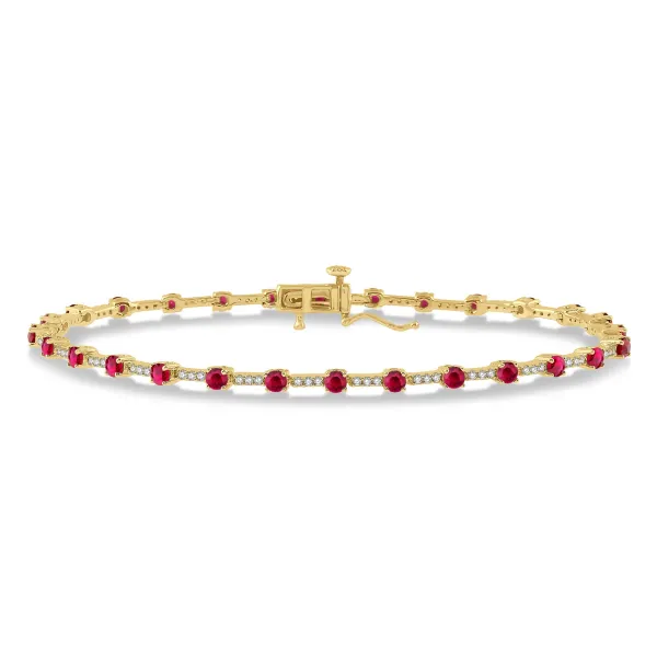 D. Geller Collection 10K Diamond and Ruby Bracelet D. Geller & Son Jewelers Kennesaw, GA