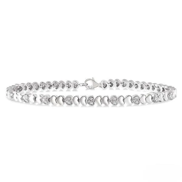 D. Geller Collection Sterling Silver Diamond Heart Bracelet D. Geller & Son Jewelers Kennesaw, GA