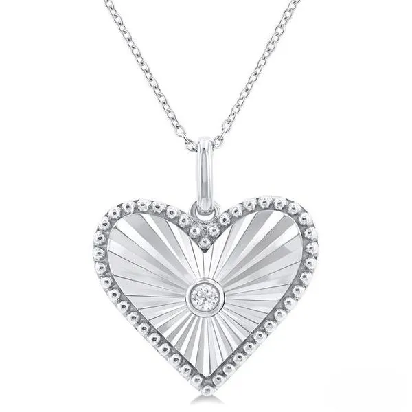 D. Geller Collection Sterling Silver Diamond Heart Necklace D. Geller & Son Jewelers Kennesaw, GA