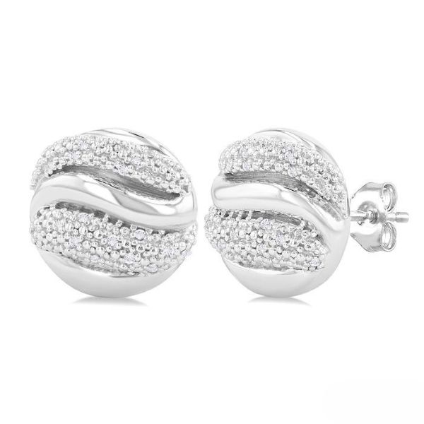 D. Geller Collection Sterling Silver Diamond Fashion Earrings D. Geller & Son Jewelers Kennesaw, GA