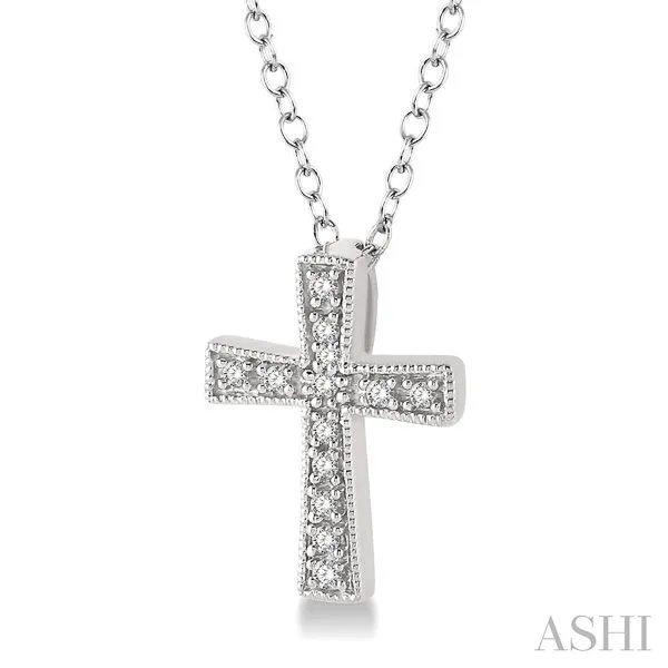 D. Geller Collection Sterling Silver Diamond Cross Necklace D. Geller Son Jewelers Kennesaw GA