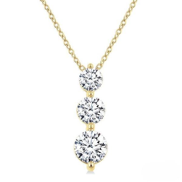 D. Geller Collection 14K Diamond Three Stone Pendant D. Geller & Son Jewelers Kennesaw, GA