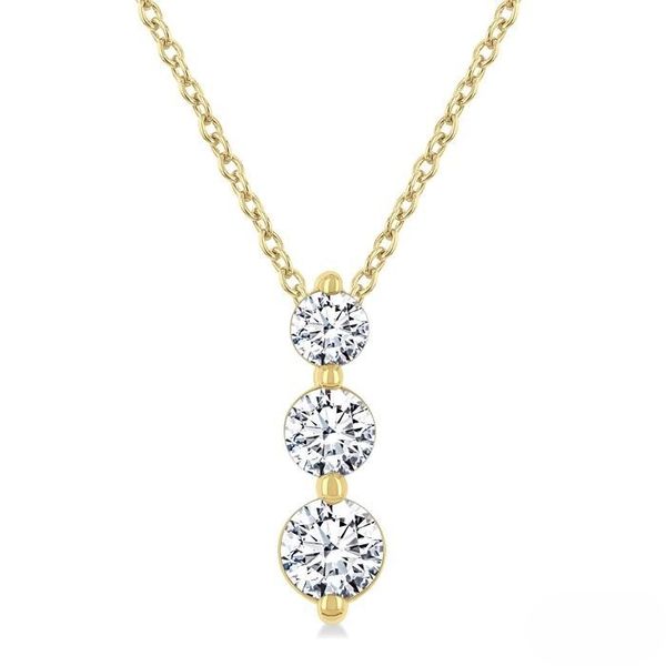 D. Geller Collection 14K Diamond Three Stone Pendant D. Geller & Son Jewelers Kennesaw, GA