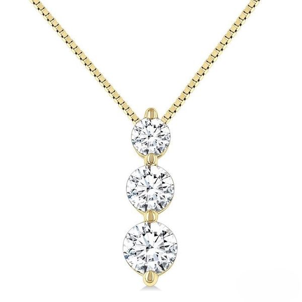 D. Geller Collection 14K Diamond Three Stone Pendant D. Geller & Son Jewelers Kennesaw, GA