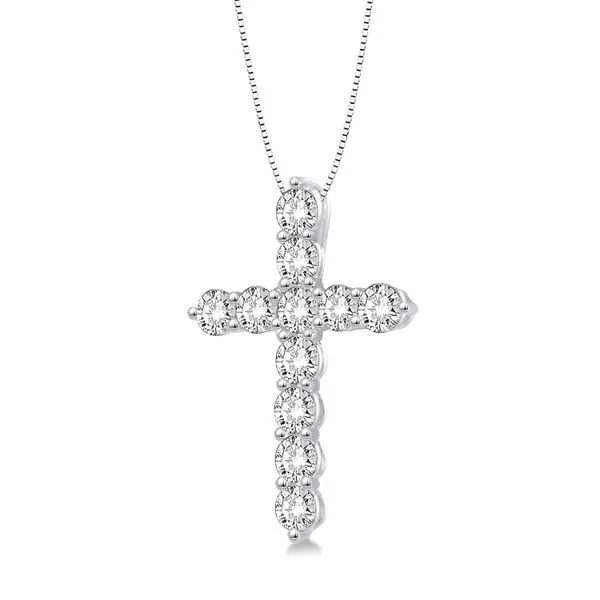 D. Geller Collection 14K Diamond Cross Necklace Image 2 D. Geller & Son Jewelers Kennesaw, GA