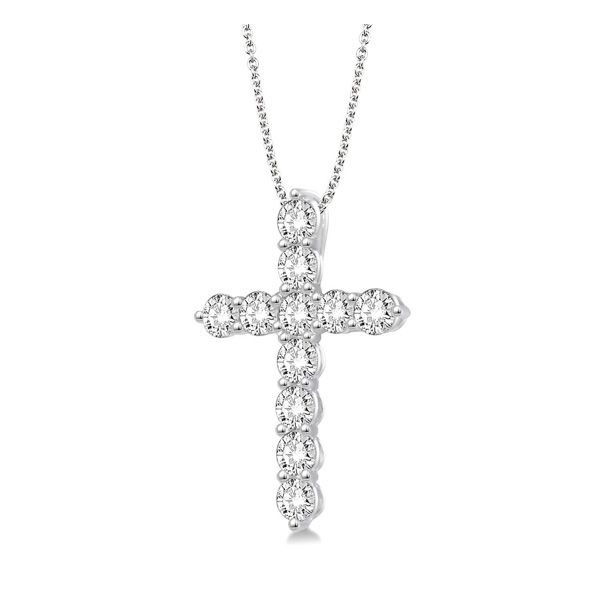 D. Geller Collection 14K Diamond Cross Necklace Image 2 D. Geller & Son Jewelers Atlanta, GA
