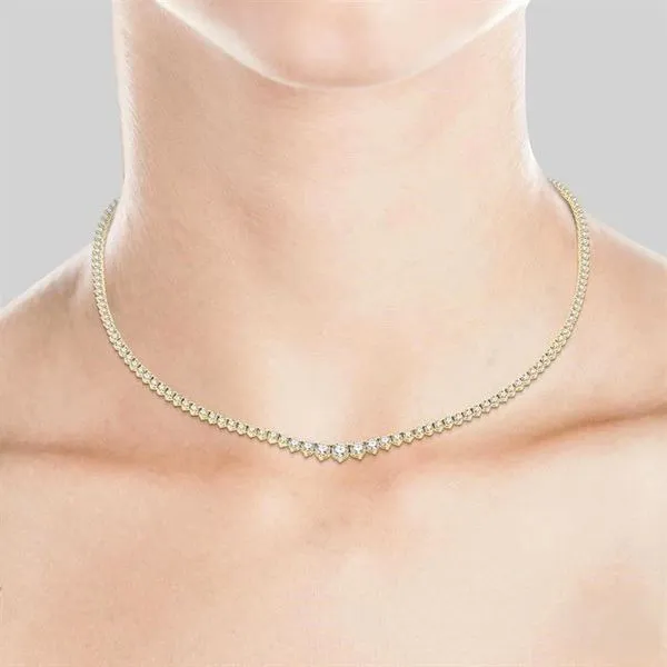 D. Geller Collection 14K Diamond Riviera Necklace Image 2 D. Geller & Son Jewelers Kennesaw, GA