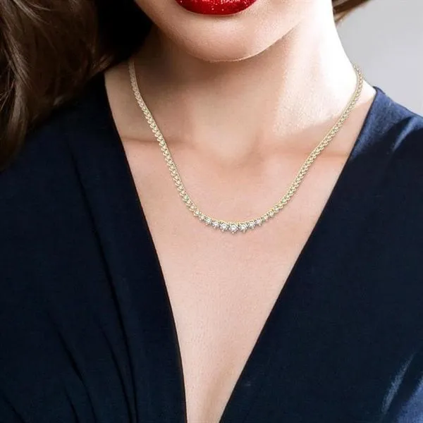 D. Geller Collection 14K Diamond Riviera Necklace Image 2 D. Geller & Son Jewelers Kennesaw, GA