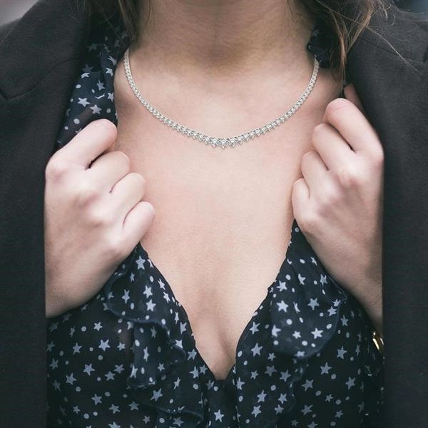 D. Geller Collection 14K 10ctw Diamond Tennis Necklace Image 2 D. Geller & Son Jewelers Kennesaw, GA