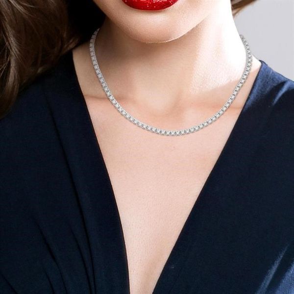 D. Geller Collection 14K 10ctw Diamond Tennis Necklace Image 2 D. Geller & Son Jewelers Kennesaw, GA