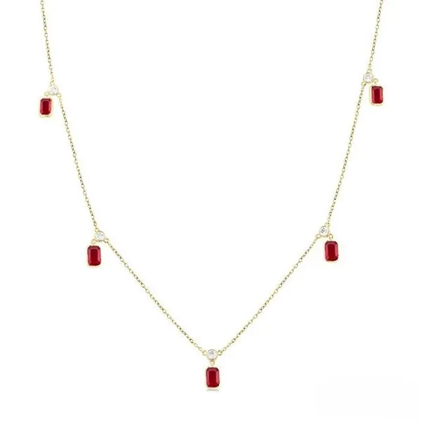 D. Geller Collection 14K Diamond and Ruby Necklace D. Geller & Son Jewelers Kennesaw, GA