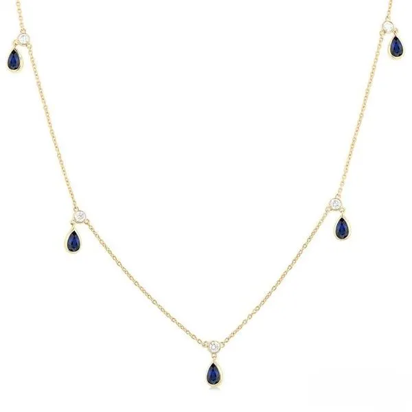 D. Geller Collection 14K Diamond and Sapphire Necklace D. Geller & Son Jewelers Kennesaw, GA